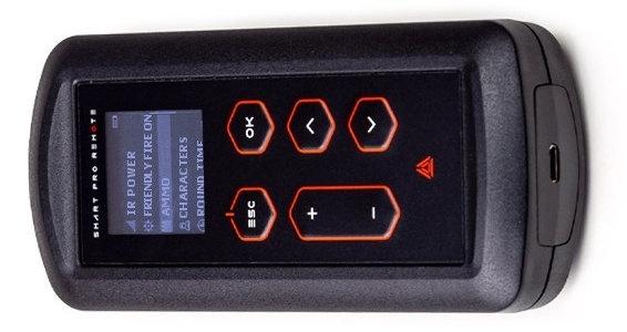 Laser tag device display for Canadian clients